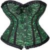 ADELCE Women's Lace Up Renaissance Corset Bustier Plus Size Lingerie Bodyshaper Top Green 3XL view 1