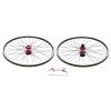 69.85cm/27.5Inch Mountain Bike Wheelset, Aluminum Alloy Rim Disc Brake Hub Mountain Bike Wheelset,Quick Release Front Rear Wheels Black Bike Wheelset Fit Cassette Bicycle Wheelset (Red Hub) view 4