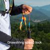 AONIJIE 2pcs New Folding Durable Trekking Pole, Lightweight Quick-Lock 7075 Aluminum Alloy Walking Pole for Cross-Country, (Blue red,110cm) view 4