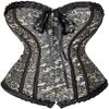 ADELCE Women's Lace Up Renaissance Corset Bustier Plus Size Lingerie Bodyshaper Top Grey 7XL view 1