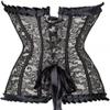 ADELCE Women's Lace Up Renaissance Corset Bustier Plus Size Lingerie Bodyshaper Top Grey 7XL view 2