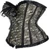 ADELCE Women's Lace Up Renaissance Corset Bustier Plus Size Lingerie Bodyshaper Top Grey 7XL view 3