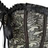 ADELCE Women's Lace Up Renaissance Corset Bustier Plus Size Lingerie Bodyshaper Top Grey 7XL view 4