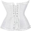 ADELCE Women's Lace Up Renaissance Corset Bustier Plus Size Lingerie Bodyshaper Top White 6XL view 2