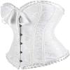 ADELCE Women's Lace Up Renaissance Corset Bustier Plus Size Lingerie Bodyshaper Top White 6XL view 3