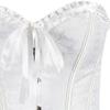 ADELCE Women's Lace Up Renaissance Corset Bustier Plus Size Lingerie Bodyshaper Top White 6XL view 4