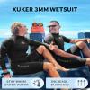 XUKER Mens Shorty Wetsuit Women, 3mm Back Zip Diving Suit Neoprene Short Sleeve Thermal Wet Suit for Diving Snorkeling Surfing Swimming view 3