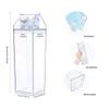 4 Pack Milk Carton Water Bottles 34oz/1000ml Leak Proof Plastic Water Bottle Reusable BPA Free Sports Water Bottle Carton Shaped Juice Milk Bottle for Gym Camping Hiking Travel Sports, Dishwasher Safe view 2