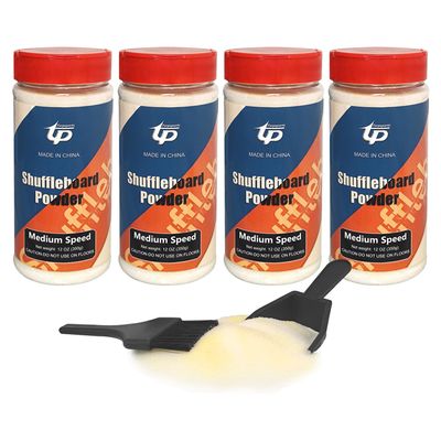 TORPSPORTS Shuffleboard Sand Wax Shuffleboard Powder Set Meduim-Speed Shuffleboard Wax Set with Mini Brush, Blue