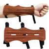 oubert Archery Arm Guard Protector Adjustable Leather Archery Wrist Guard with 3-Strap Buckles for Hunting Target Shooting Bow Arm Guard for Unisex