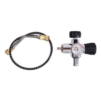 TUXING 4500PSI Pcp Air Compressor, High Pressure 6000PSI PCP Paintball Fill Station Stainless Steel Valve HPA CO2 Tank DIN Charging System with Wrench M18*1.5