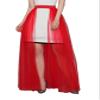 EllieWely Long Floor Length Overskirt Tulle Skirt for Wedding Party Red XL-XXL view 1