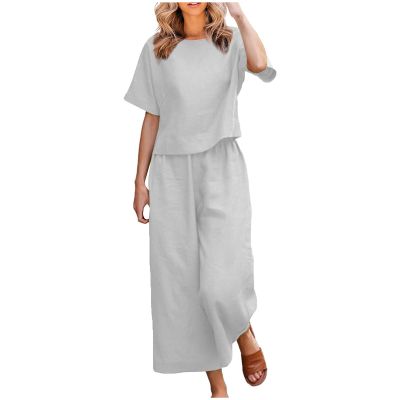 2 Piece Capri Sets for Women Summer Beach Outfits Cute Lounge Sets Petite Cruise Outfits Casual, 14-Gray