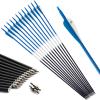 S F 30 inch Carbon Arrow Practice Hunting Arrows Spine 500 for Compound & Recurve Bow(Pack of 12) view 2