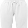 DMOYALA Linen Shorts for Women Summer Beach Cotton Linen Capris Knee Length Bermuda Shorts Elastic Waist Sweat Lounge Shorts White 3XL view 3