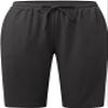 DMOYALA 2024 Women's Summer Casual Linen Pants Elastic Waist Relaxed Fit Cropped Pants Beach Shorts with Pockets Dark Grey 2XL view 3