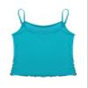 Jelory Kids Girls Sparkly Sequin Vest Hip Hop Dance Tops Latin Jazz Modern Dancewear Spaghetti Straps Tank Top Lake Blue 8 Years view 4