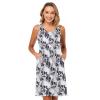 ALAZA Human Skeleton Sugar Skull Day of The Dead Women Summer Dresses Casual Sleeveless Sundress with Pockets Tank Dress XXL Multicoloured view 3