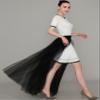 EllieWely Long Floor Length Overskirt Tulle Skirt for Wedding Party Black 4XL view 4