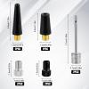 NQEUEPN 9pcs Bike Valve Adapter Set, Brass Bike Tire Valve Adapter with Ball Pump Needles Inflation Nozzle Air Inflator Adaptor Bike Pump Tool for Presta Schrader view 2