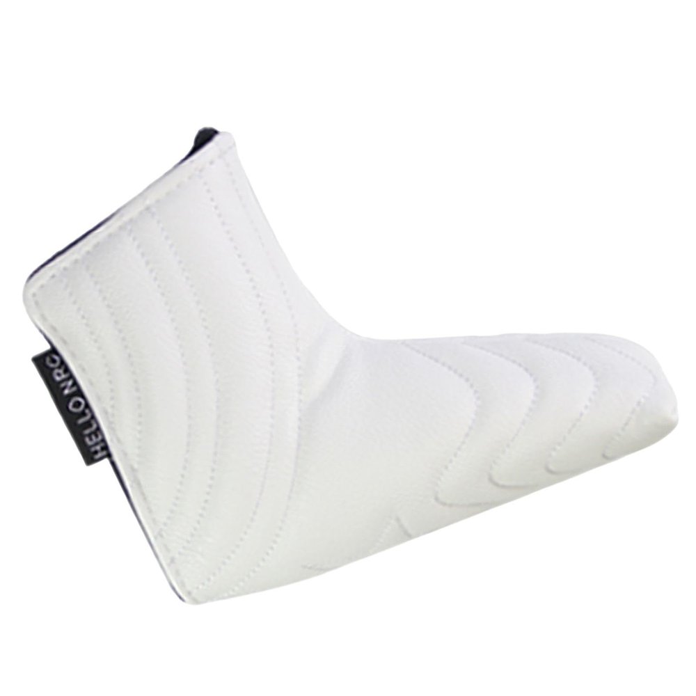 kowaku Golf Putter Cover, Lightweight Golf Club Head Cover Protector, Golf Club Headcover for Sports, Adults, Men, White