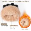 Clothirily Winter Gloves - Thick Wool Fleece Liner, Thermal Knit, Touchscreen, Elastic Cuff Insulated Gloves for Women & Men - Cold Weather view 3