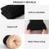 Clothirily Winter Gloves - Thick Wool Fleece Liner, Thermal Knit, Touchscreen, Elastic Cuff Insulated Gloves for Women & Men - Cold Weather view 4