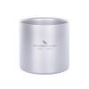 iBasingo 180ml Titanium Double-Walled Cup Ultralight Camping Tea Coffee Mug Metal Durable Cold Hot Insulated Drinking Mug Portable Tableware for Outdoor Travel Hiking Picnic Daily Used Ti3028D view 1