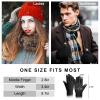 Clothirily Winter Gloves for Women Men - Over Thick Wool Fleece Liner Touchscreen Thermal Knit With Elastic Cuff Insulated for Cold Weather view 2
