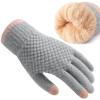 Clothirily Winter Gloves - Thick Wool Fleece Liner, Thermal Knit, Touchscreen, Elastic Cuff Insulated Gloves for Women & Men - Cold Weather view 1