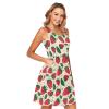 ALAZA Fruit Blossom Strawberry Leaf Women Summer Dresses Casual Sleeveless Sundress with Pockets Tank Dress XXL view 2
