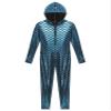 winying Women Zippy Full Body Mermaid Cosplay Costume Performance Gymnastics Leotard Hooded Unitard Blue Medium view 4