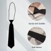 Sdopbinbin Black Zipper Ties for Boys Kids, Necktie for Teen Boys Girls, School Uniform Neckties, Wedding Party, Adjustable, 4-14 Years view 2