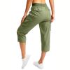 2024 Women's Cargo Capris Hiking Pants Lightweight Quick Dry Outdoor Athletic Travel Outfits Casual Loose Fit Comfy High Waisted Joggers with Pockets view 3