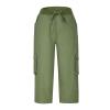 2024 Women's Cargo Capris Hiking Pants Lightweight Quick Dry Outdoor Athletic Travel Outfits Casual Loose Fit Comfy High Waisted Joggers with Pockets view 4