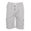 Ctreela Men's Drawstring Cargo Shorts Summer Casual Bermuda Shorts with Pocket Plus Size Outdoor Short Sweatpants S-5XL White view 3