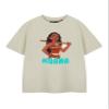 Disney Princess Moana Girls Oatmeal Short Sleeve Graphic Tee | Kids T-Shirt with Official Merchandise Design view 1