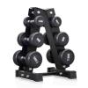 FENOKD Dumbbell Rack Weight Rack,   Tree Stand Vertical Dumbbell Weight Rack Dumbbell Storage Rack, In Sports & Outdoors Tier Dumbbell Holder (Black 42.5X42X58.5Cm)