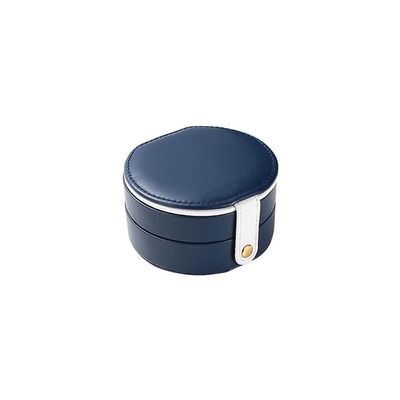 BHCCYS Upscale Double-Layer Jewelry Organizer Box Light Luxury Exquisite Jewelry Storage Box Large Capacity Portable with Mirror Durability(Blue)