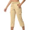 Womens Cargo Capris Hiking Pants Lightweight Quick Dry Outdoor Athletic Travel Trousers Casual Joggers Multi Pockets view 2