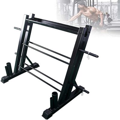 FENOKD Multifunctional Dumbbell Weights Holder, 3 Tier Barbell Storage Bracket For Indoor Home Gym Accessories, Safe And Secure Barbell Bar