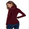 VOBCTY Women Long Sleeve Turtleneck Slim Fitted Based Layer Shirt Pullover Tops Dark Red Large view 2
