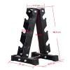 FENOKD Dumbbell Rack Weight Rack, Steel Tripod Collapsible Load-Bearing 200Kg Not Loose 3/6 Layer Suitable For Home Gym, 2 Sizes (Black 42X42.5X54Cm) view 2