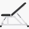 FENOKD Dumbbell Rack Weight Rack, Steel Pipe Adjustable Multifunction Folding Dumbbell Bench Suitable For Home Push-Up Strength Training Fitness Equipment (White 43X102X48.5Cm) view 1