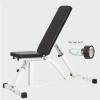 FENOKD Dumbbell Rack Weight Rack, Steel Pipe Adjustable Multifunction Folding Dumbbell Bench Suitable For Home Push-Up Strength Training Fitness Equipment (White 43X102X48.5Cm) view 4