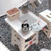 SIGNIM CCRK Portable Multipurpose Table and Chair Set for Camping, Outdoor, Indoor(1table+ 2chairs) Cream view 4