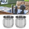Stainless Steel Camping Cup with Foldable Handle, Portable Outdoor Water Cup, Travel Coffee Mug and Cup, Multifunctionla Metal Mug for Travel Camping Hiking Outdoor Activities(350ml) view 3