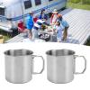 Stainless Steel Camping Cup with Foldable Handle, Portable Outdoor Water Cup, Travel Coffee Mug and Cup, Multifunctionla Metal Mug for Travel Camping Hiking Outdoor Activities(350ml) view 4