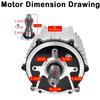 ZHOZHUT 48V / 60V / 72V Electric Tricycle Motor Permanent Magnet Brushless Differential Motor 1500W / 1800W 5-Hole 16-Tooth Motor, DIY Accessories for Electric Tricycle and Quad Bike,1500w60v,3200RPM view 2