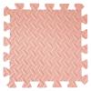 XSMYdpUS 12Pcs Interlocking Carpet Foam Mats,Puzzle Mat with Border,Soft Thicken Area Rugs Floor Carpet Tiles,Exercise Play Mat for Play Room Bedroom and Gym,12X12inch,Light Pink,1" Thick view 1